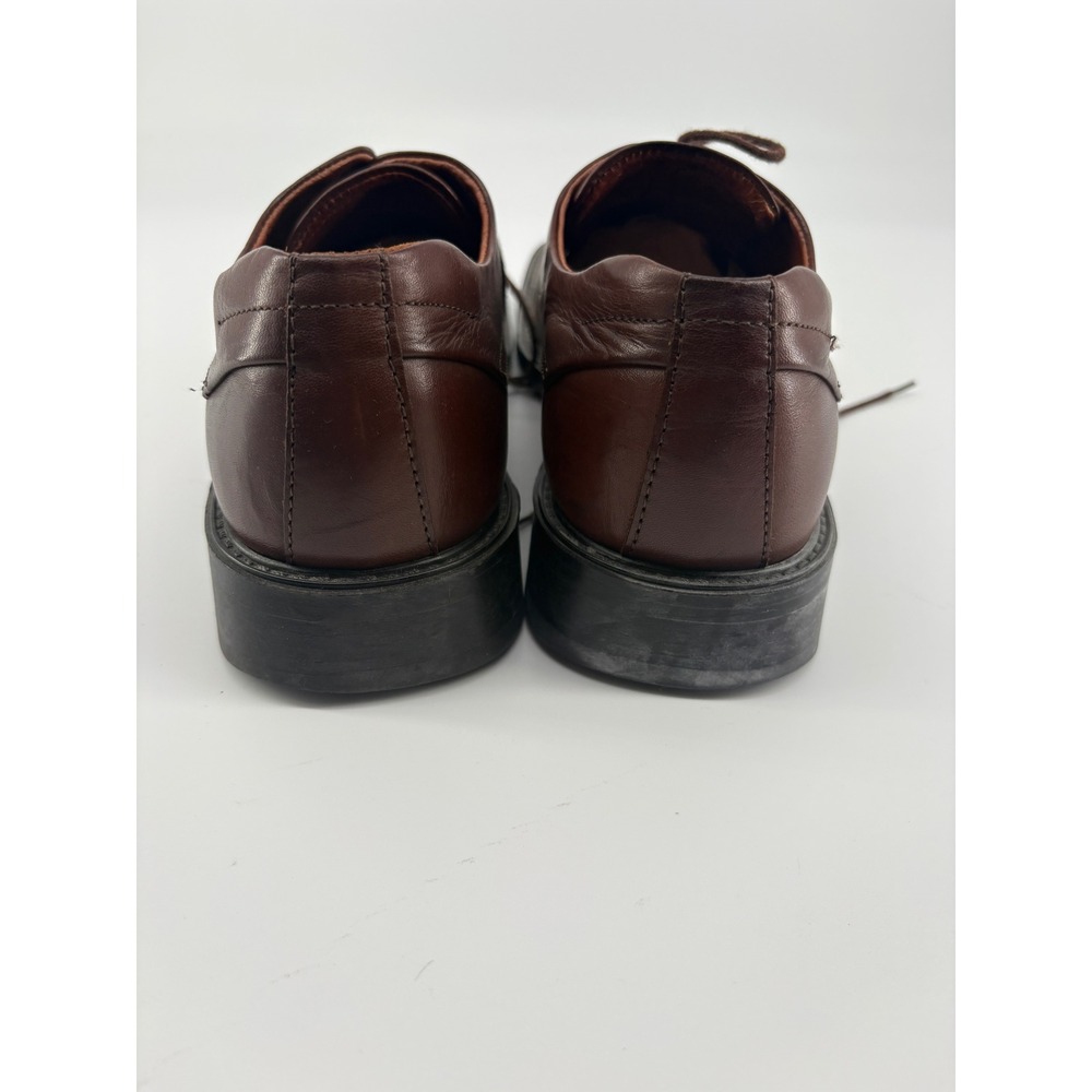 Vintage Kenneth Cole NY Republican Derby Shoes Brown Leather Y2K Italy 41 8 - Picture 3 of 9